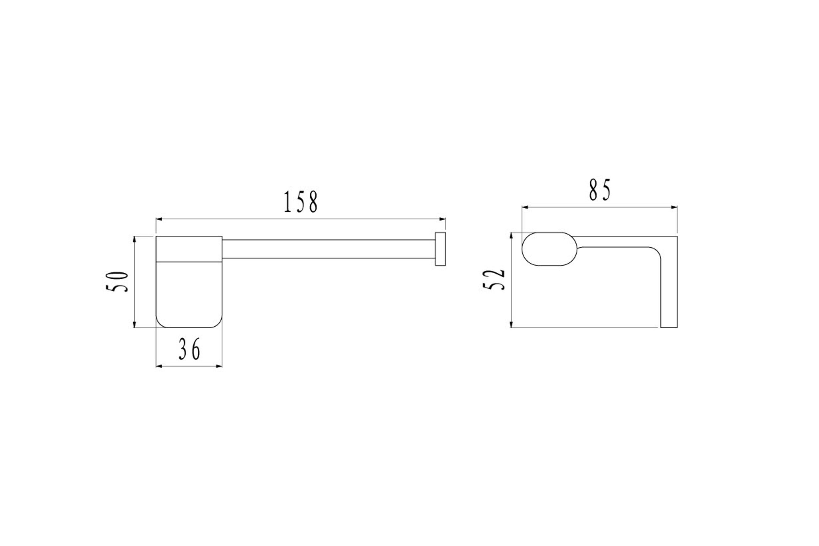 Abode Toilet Roll Holder Gun Metal
