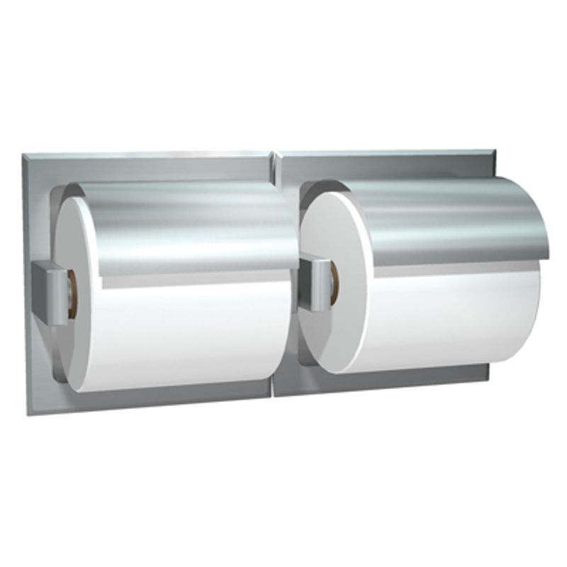 ASI Surface Mounted Double Toilet Roll Dispenser with Hood