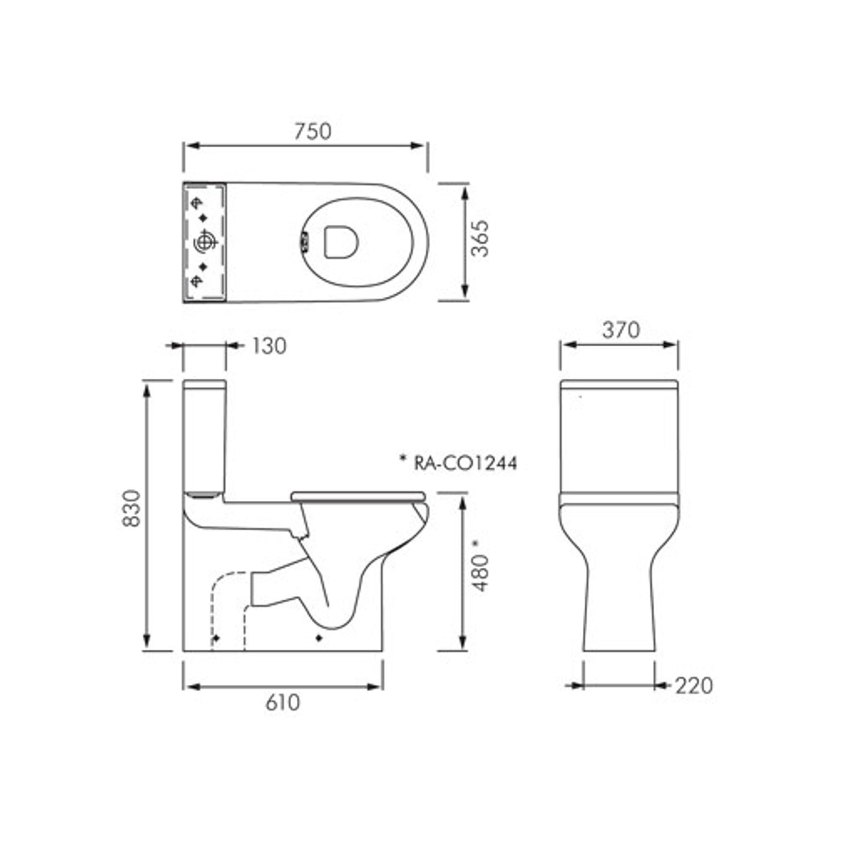 RAK Compact Accessible Wall Faced Toilet Suite