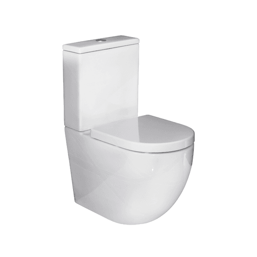 Zen Rimless Back To Wall Toilet Suite Standard Seat