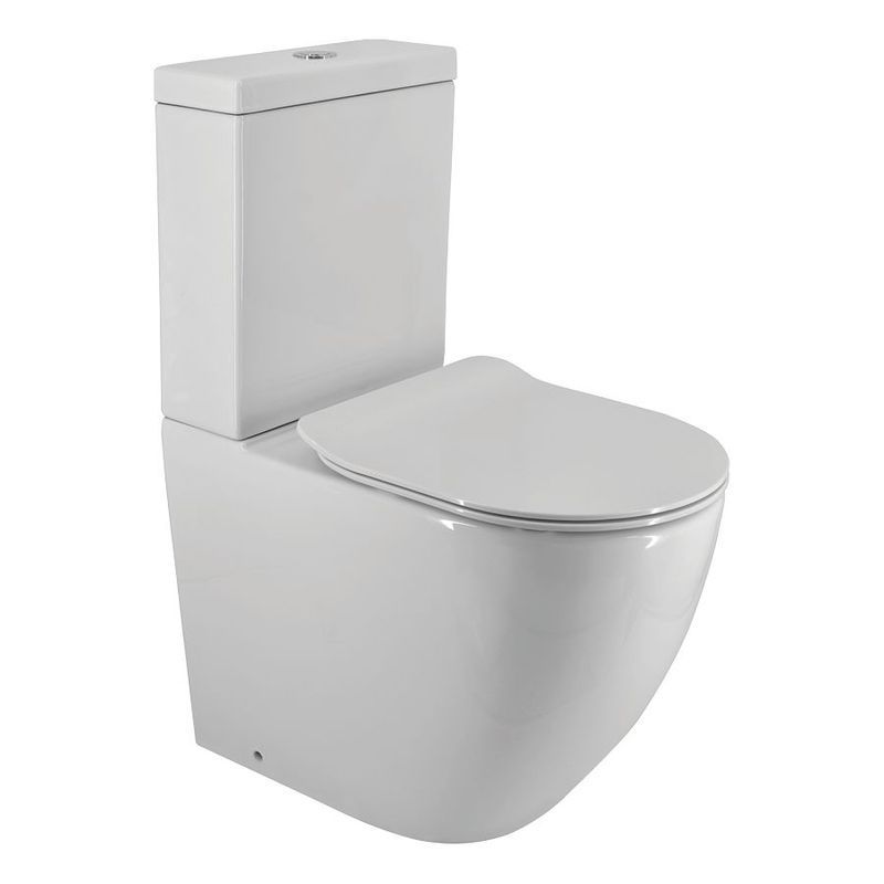 Zen Rimless Back To Wall Toilet Suite Slim Seat