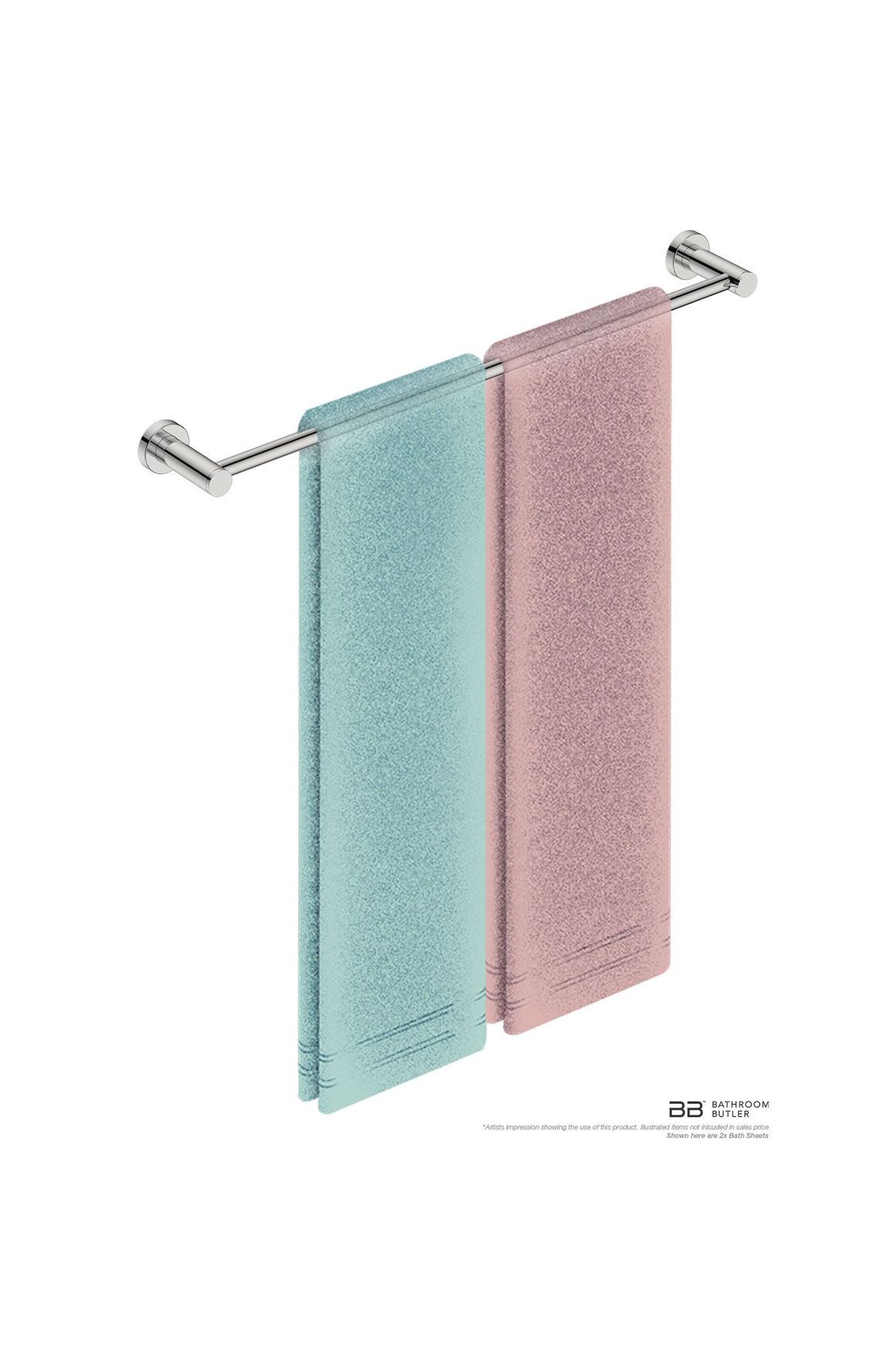 Single Towel Rail 650mm - 4600 Series Number 4672
