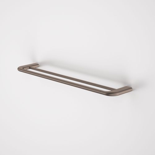 Contura II 620mm Double Towel Rail  | Brushed Bronze