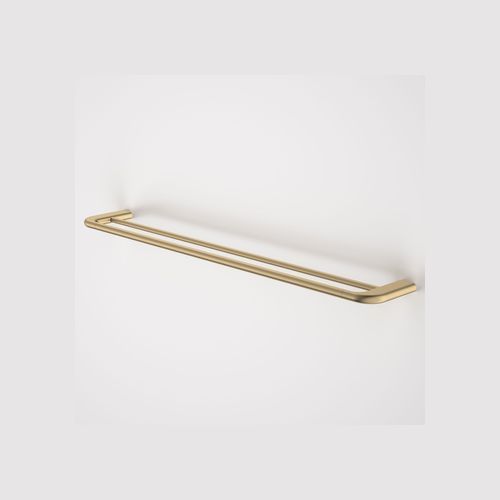 Contura II 820mm Double Towel Rail  | Brushed Brass
