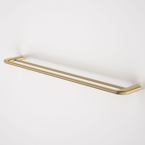 Contura II 820mm Double Towel Rail  | Brushed Brass