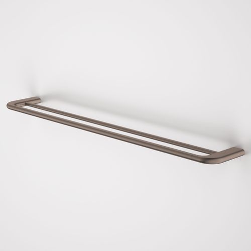 Contura II 820mm Double Towel Rail  | Brushed Bronze