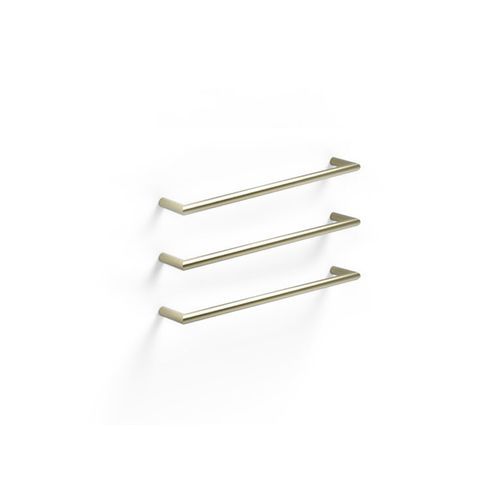 Zara 65 Heated Towel Rail Brushed Brass Organic