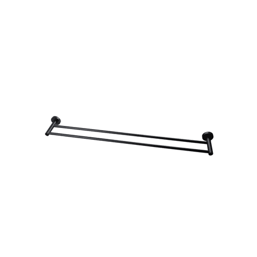 Lucid Pin Double Towel Rail 800mm Matte Black
