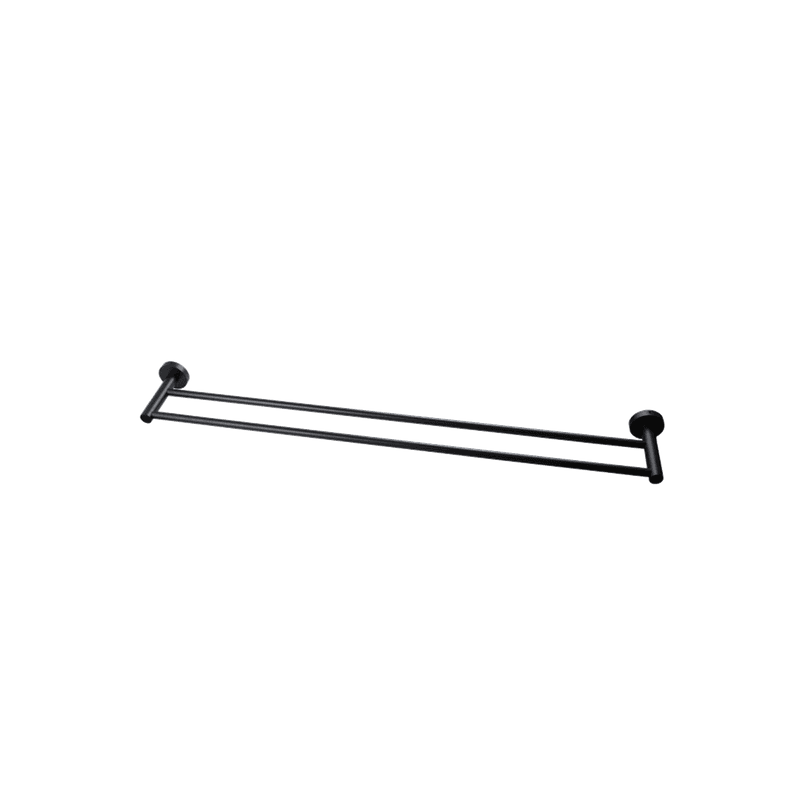 Lucid Pin Double Towel Rail 800mm Matte Black