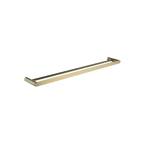 Rushy Double Towel Rail 800mm Brushed Brass
