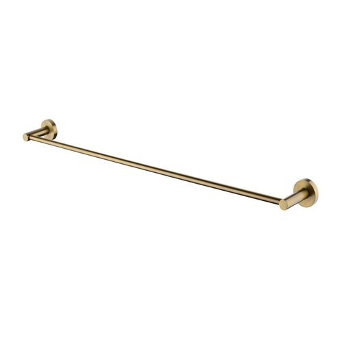 Lucid Pin Single Towel Rail 800mm Brushed Brass