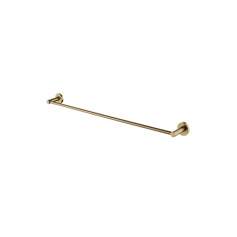 Lucid Pin Single Towel Rail 800mm Brushed Brass