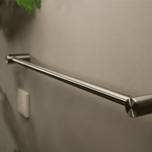 Zen SS316L Single Towel Rail 600mm | Brushed Nickel