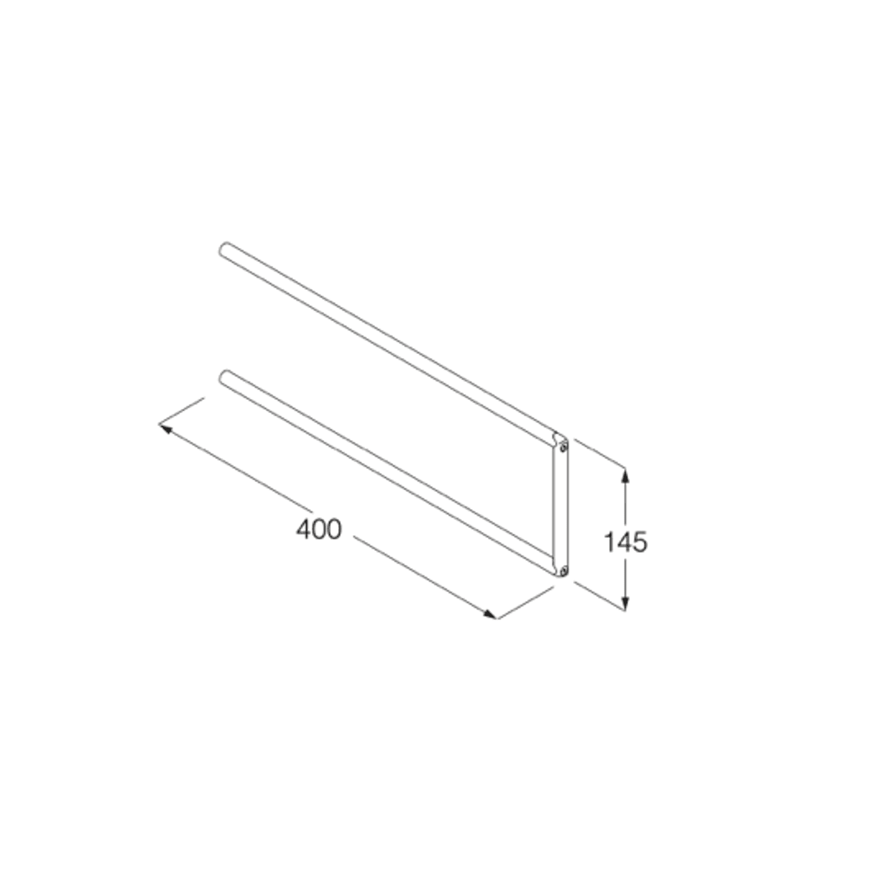 Minimal Vertical Towel Rail by Boffi