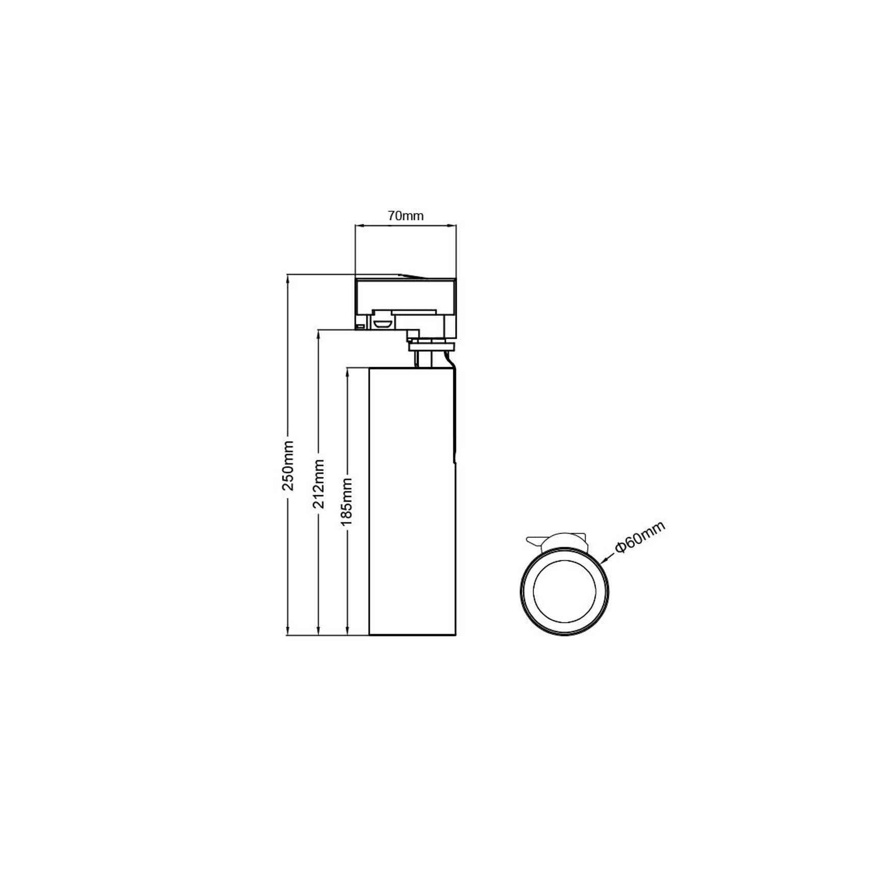 Della Track Light dimensions