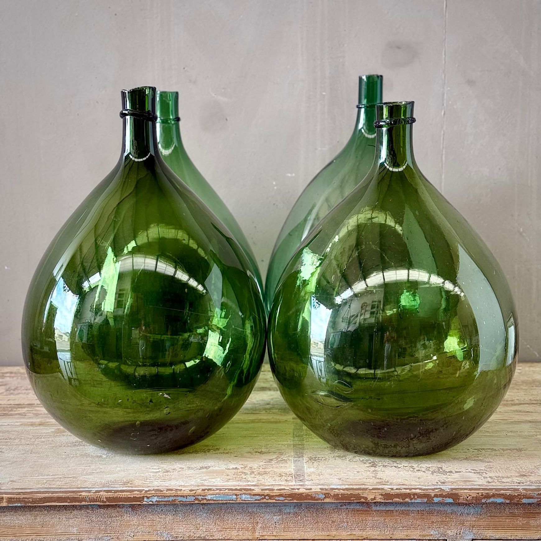 Large Glass Demijohn Wine Flagons
