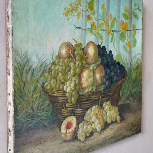 French Antique Sill Life Oil Painting