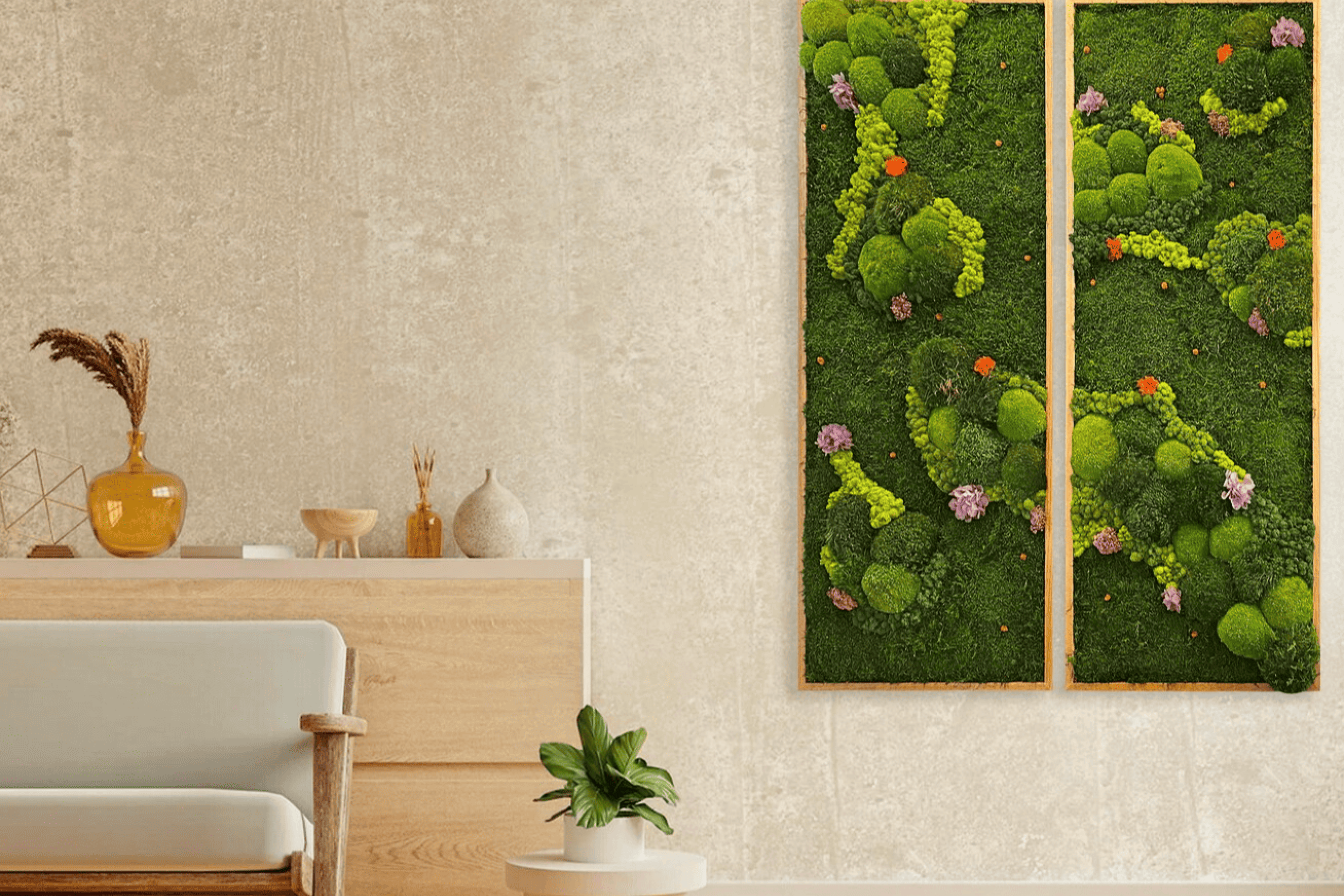 Moss Wall Art - Lavender Hills