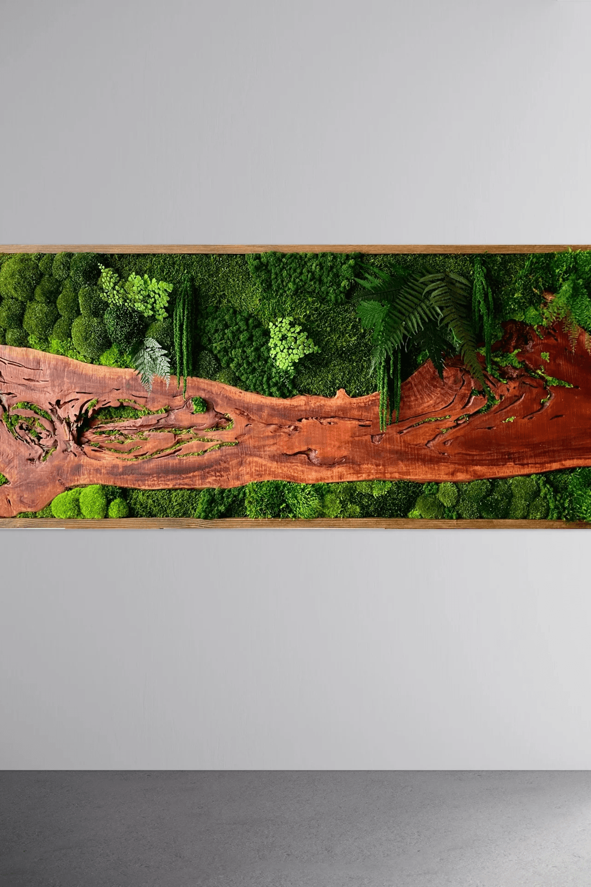 Moss Wall Art - Live Edge Wood