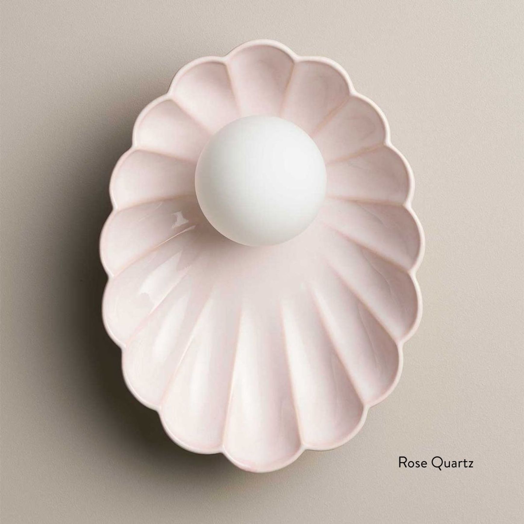 Ceramic Wall Oyster Sconce Light
