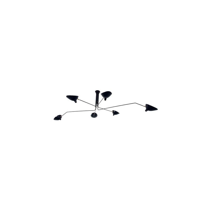 Plafonnier 6 Bras Pivotants Ceiling Lamp by Serge Mouille