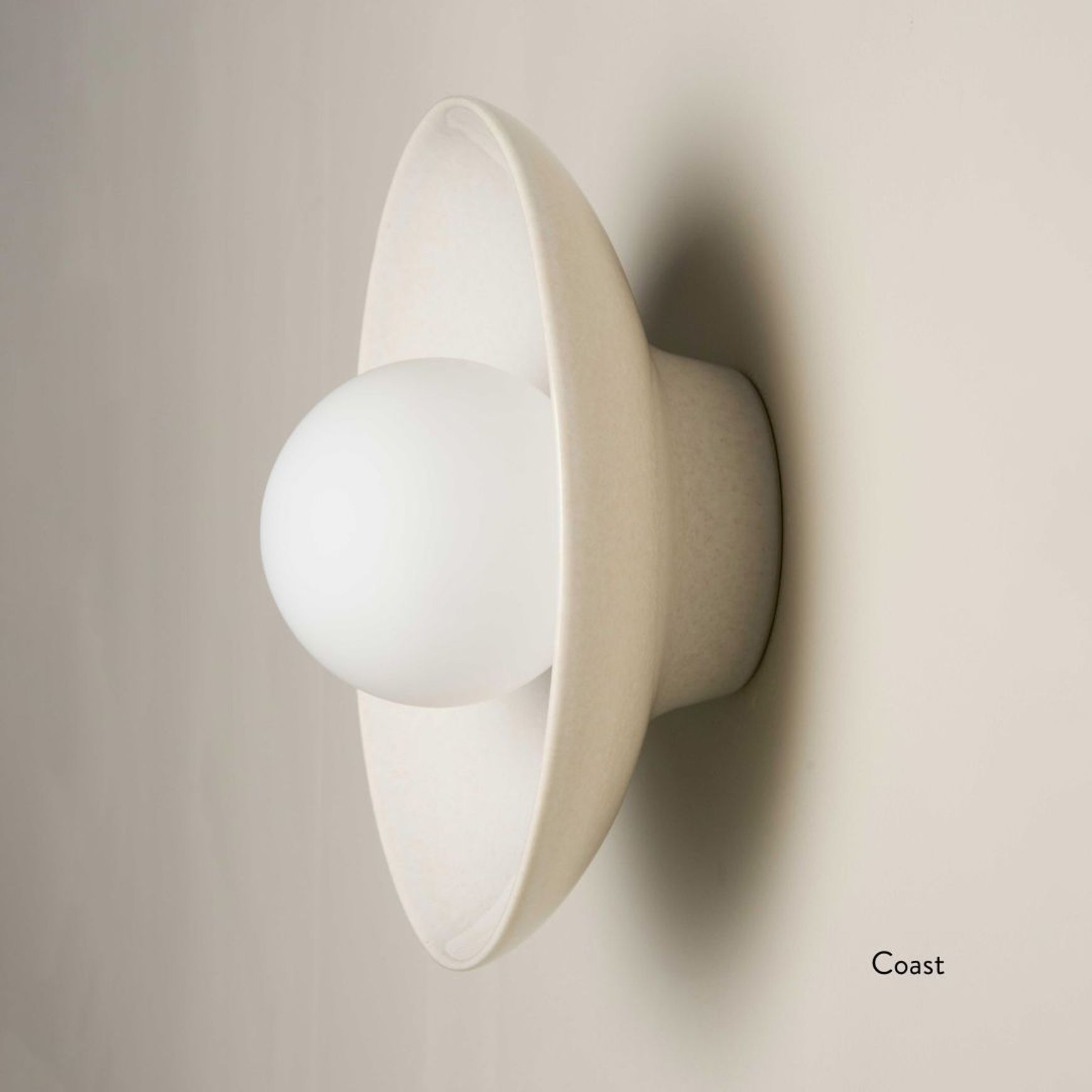Ceramic Wall Dish Sconce Light