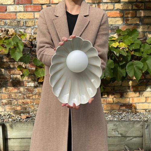 Ceramic Wall Oyster Sconce Light