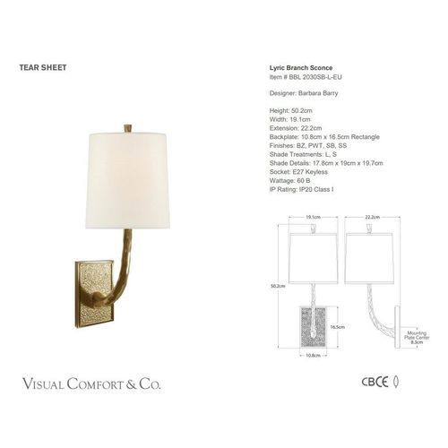Visual Comfort Barbara Barry Lyric Branch Sconce
