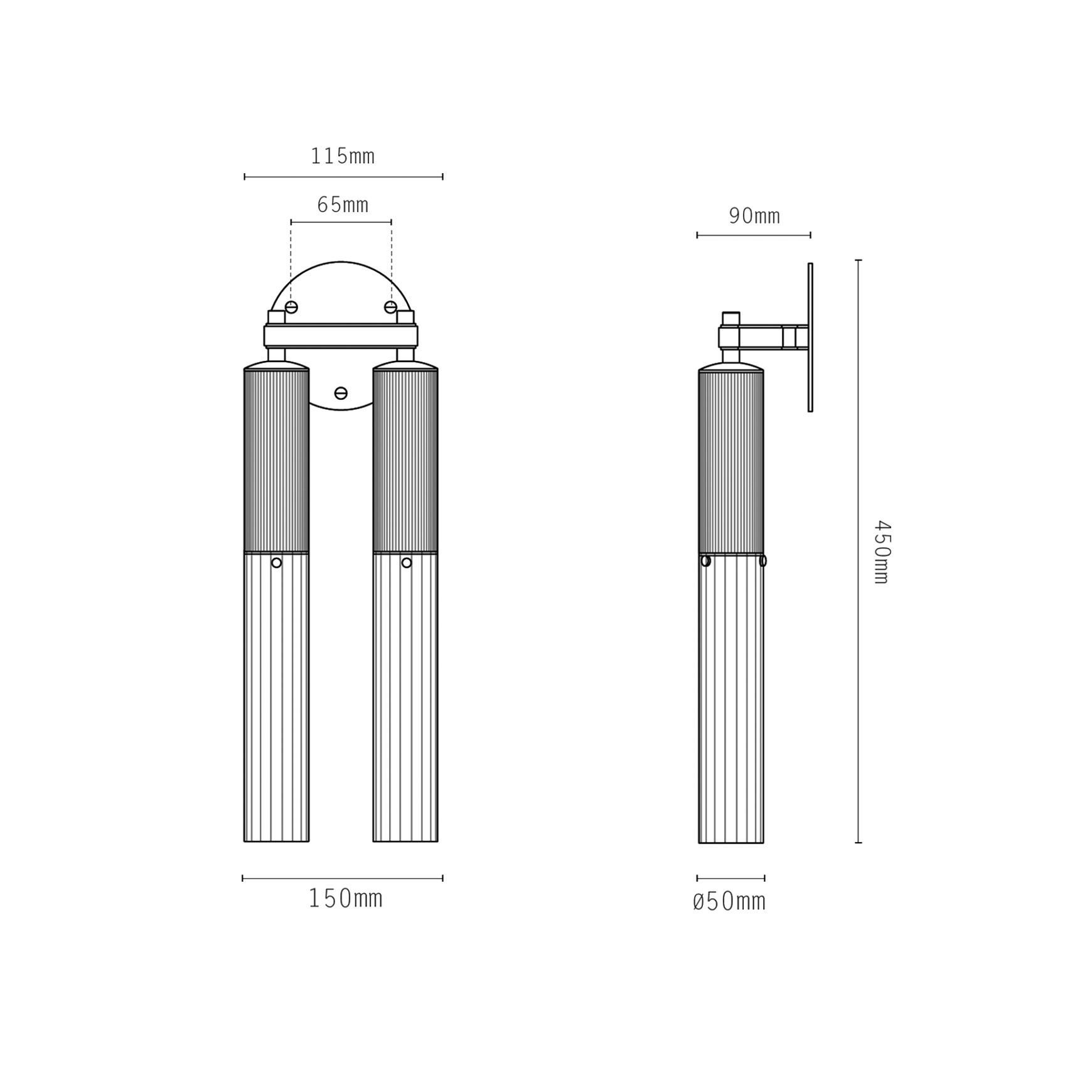 Flume Double Wall Light