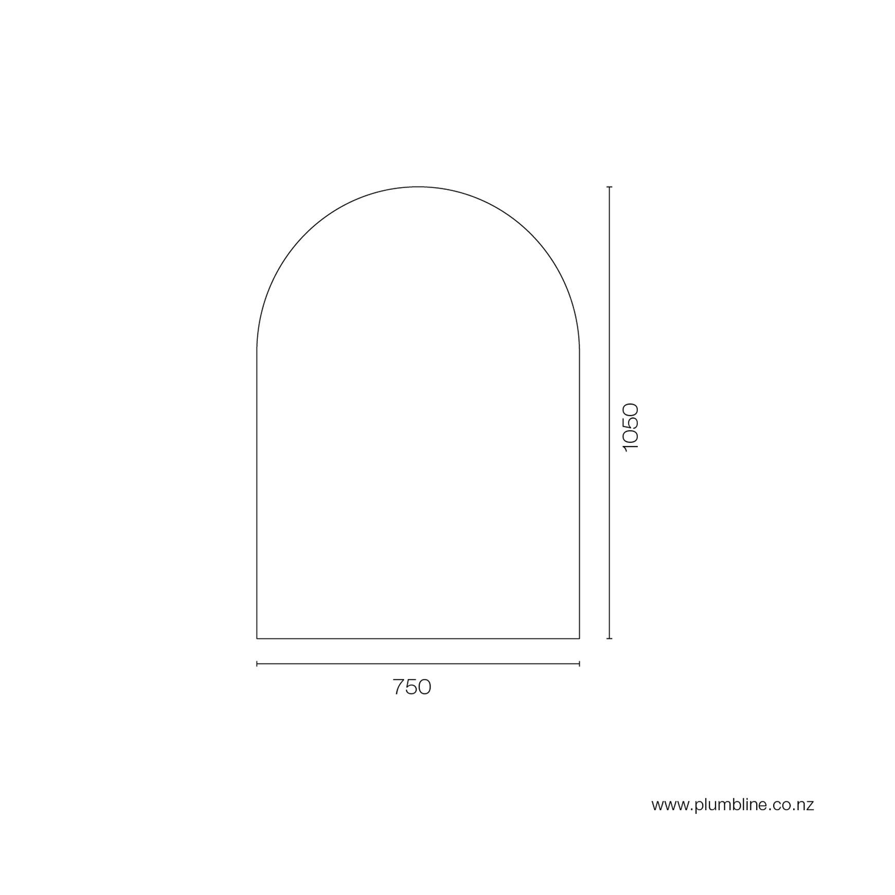 Frame 450 Arch Mirror Black