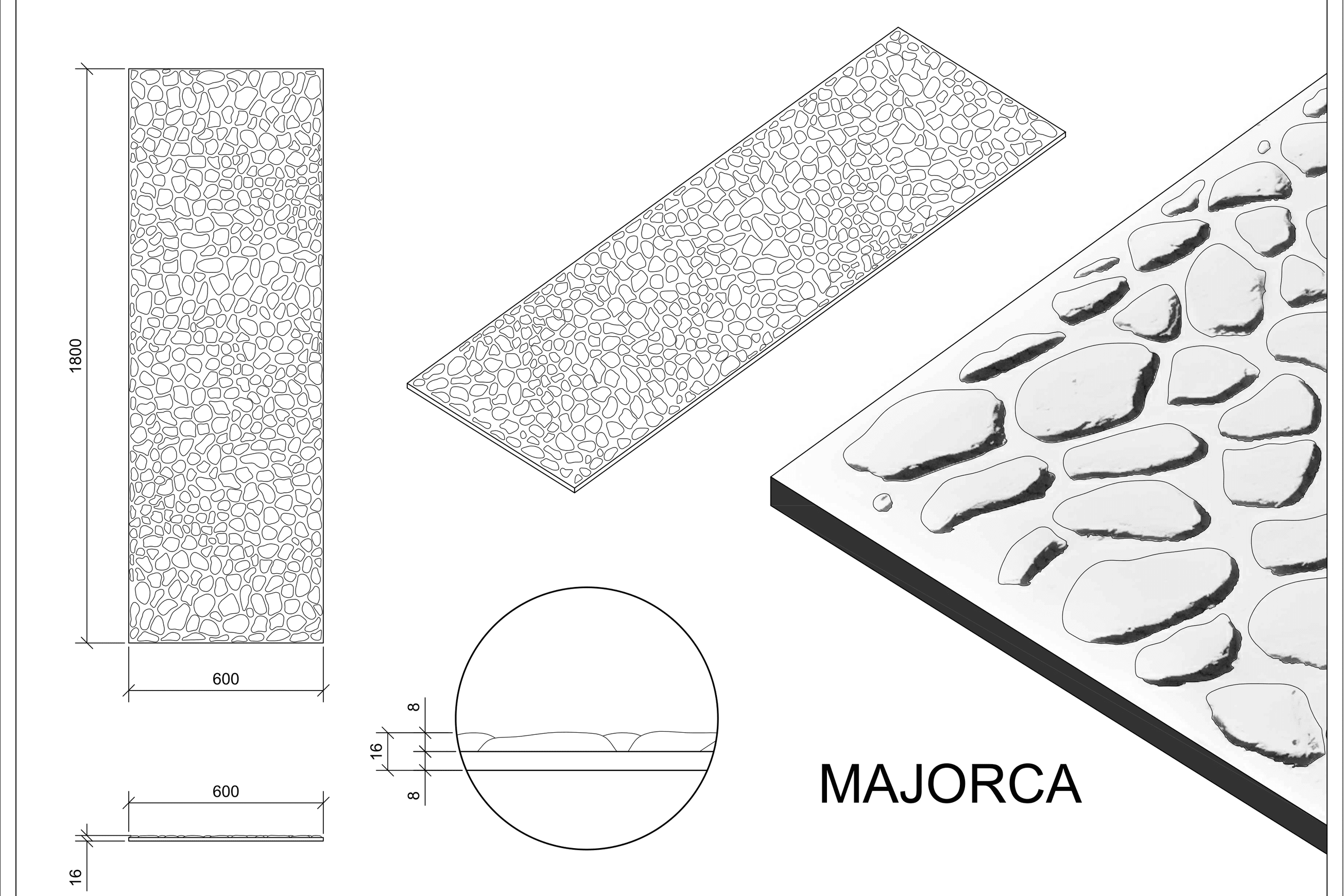 Roctex Majorca 3D Wall Panel