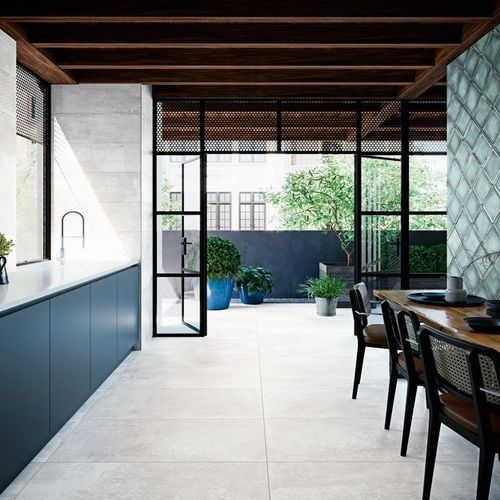 Glass Blue Brick Wall Tiles