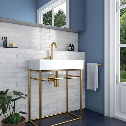 Tremain Gypsum White Gloss Subway 246x60mm
