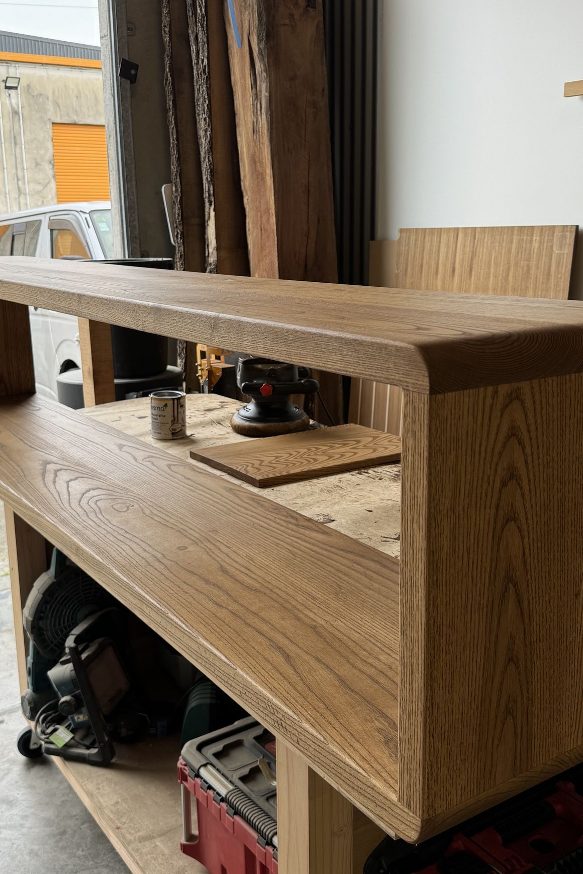 Bespoke Floating Wall Unit — American White Ash