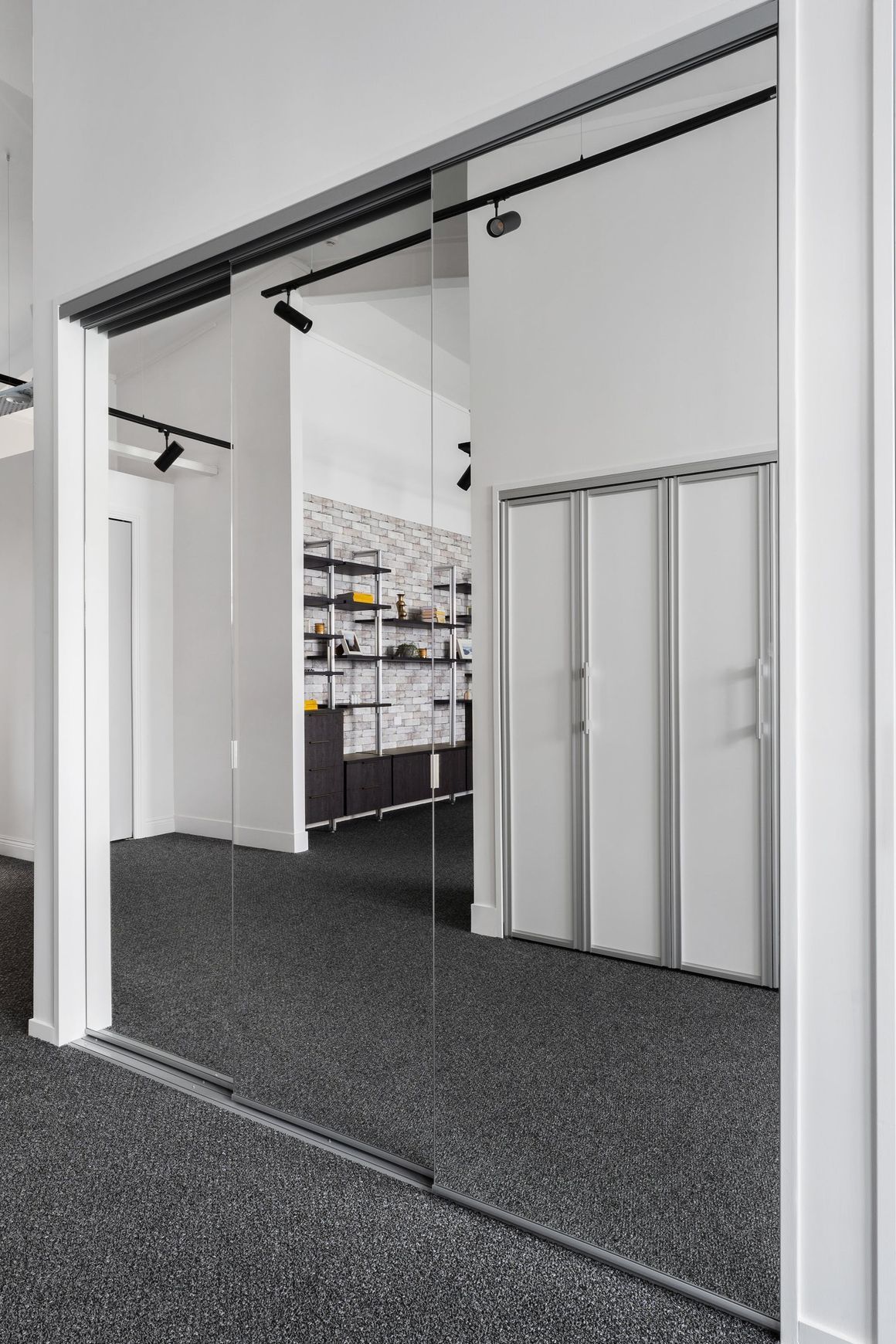 Frameless Mirror Doors