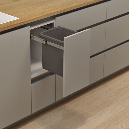 Hideaway Compact Bin 1 x 15L Bucket | Door Pull