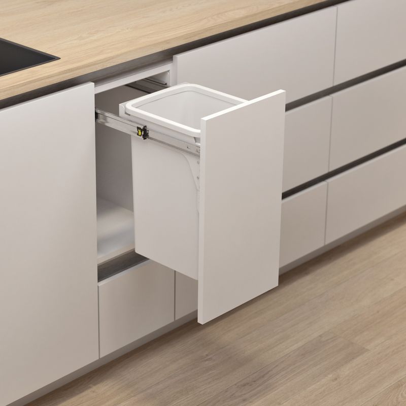 Hideaway Compact Bin 1 x 20L Bucket | Door Pull