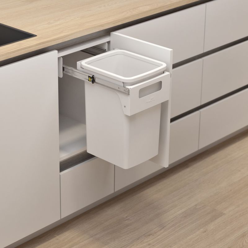 Hideaway Compact Bin 1 x 20L Bucket | Handle Pull