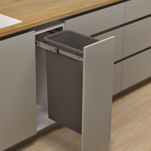 Hideaway Compact Bin 1 x 40L Bucket | Door Pull