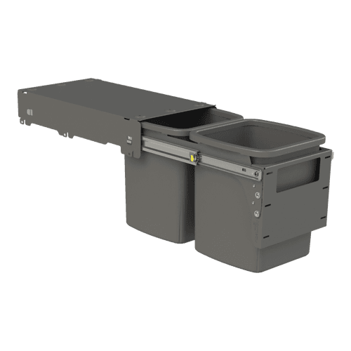 Hideaway Compact Bins 2 x 13L Buckets | Door Pull