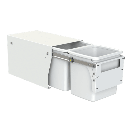Compact Floor Mount 2 x 15L | Door Pull | White