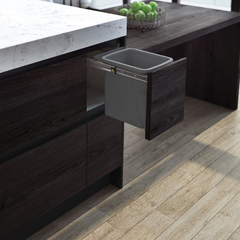 Hideaway Compact Bin 1 x 15L Bucket | Door Pull