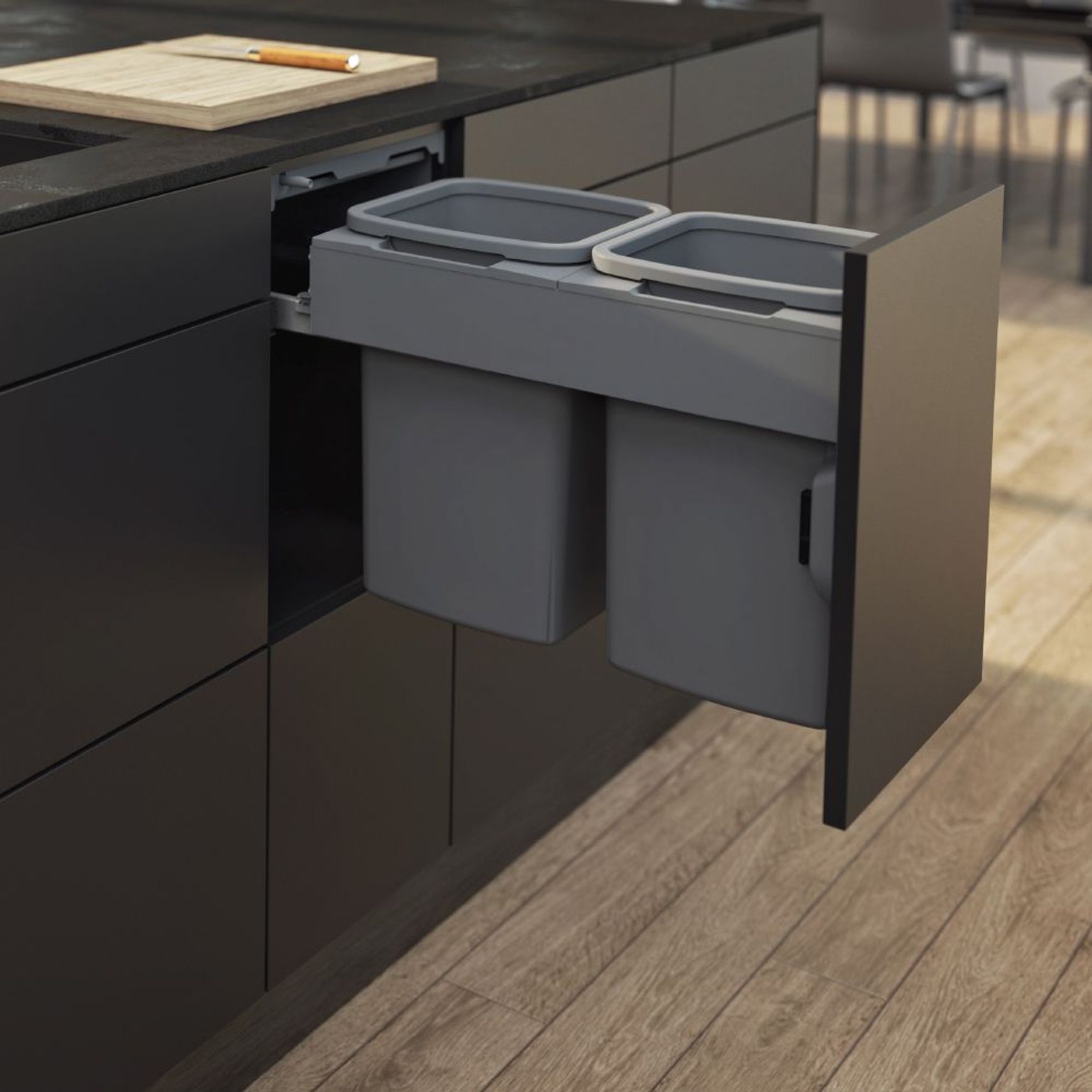 Concelo 2 x 16L Buckets | Door Pull | Cinder