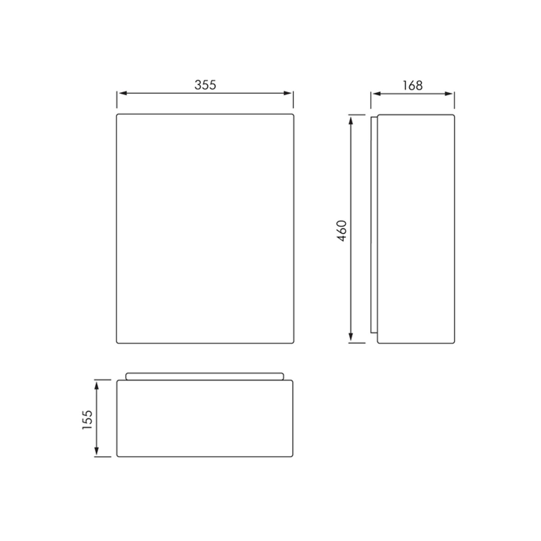 Franke Rodan Surface Mounted Paper Waste Bin dimensions