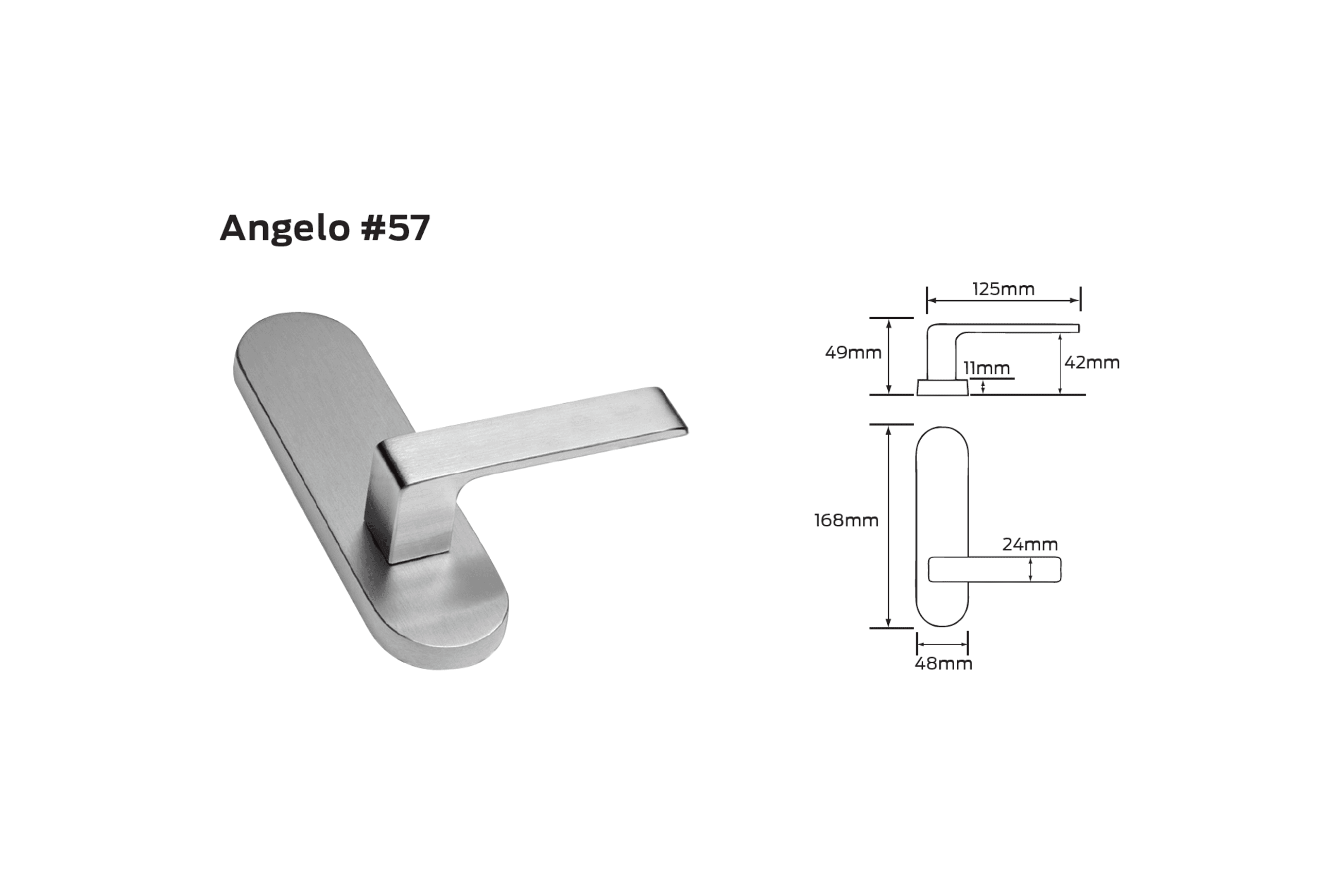 Legge 500 Series Angelo (57) Door Furniture