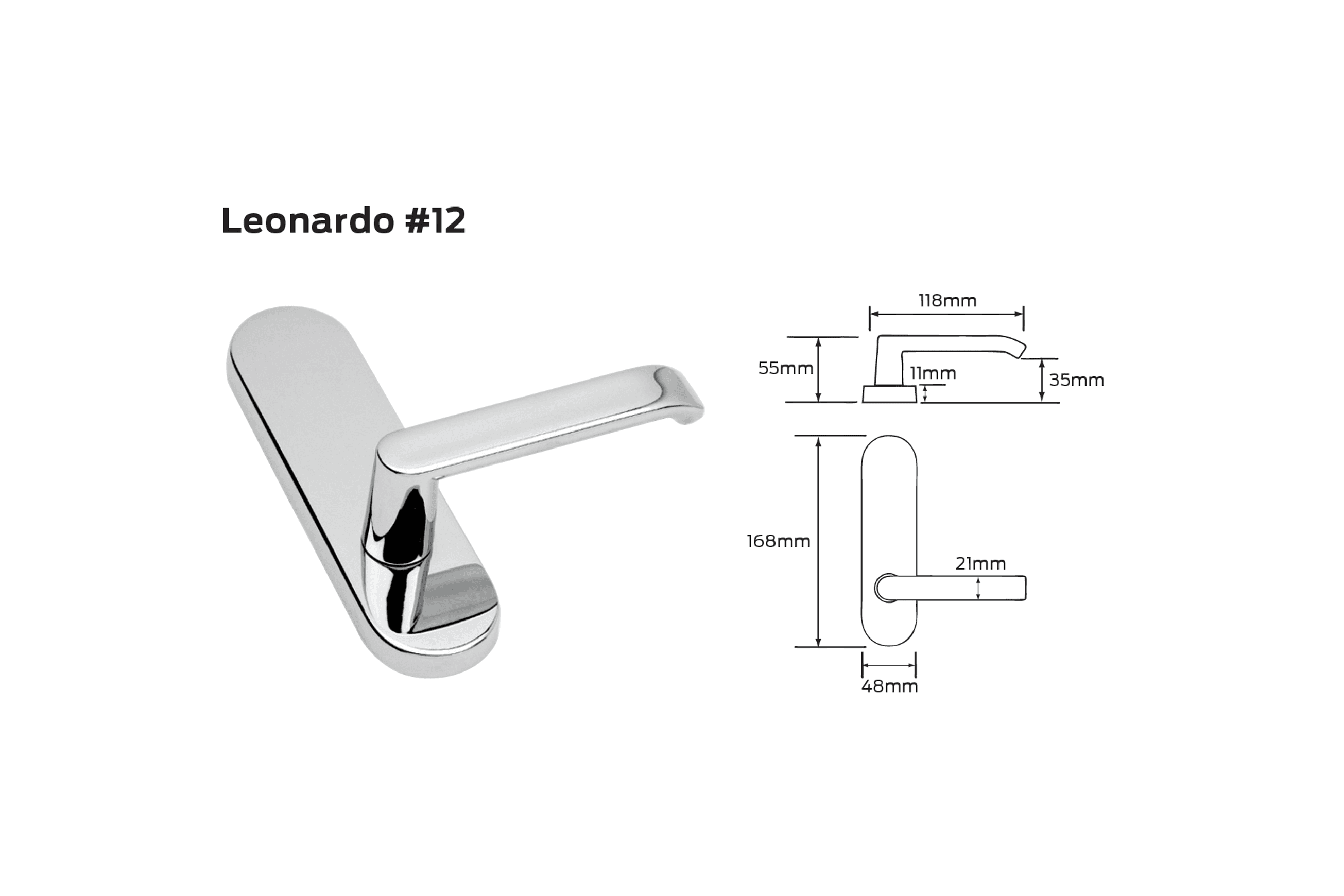 Legge 500 Series Leonardo (12) Door Furniture