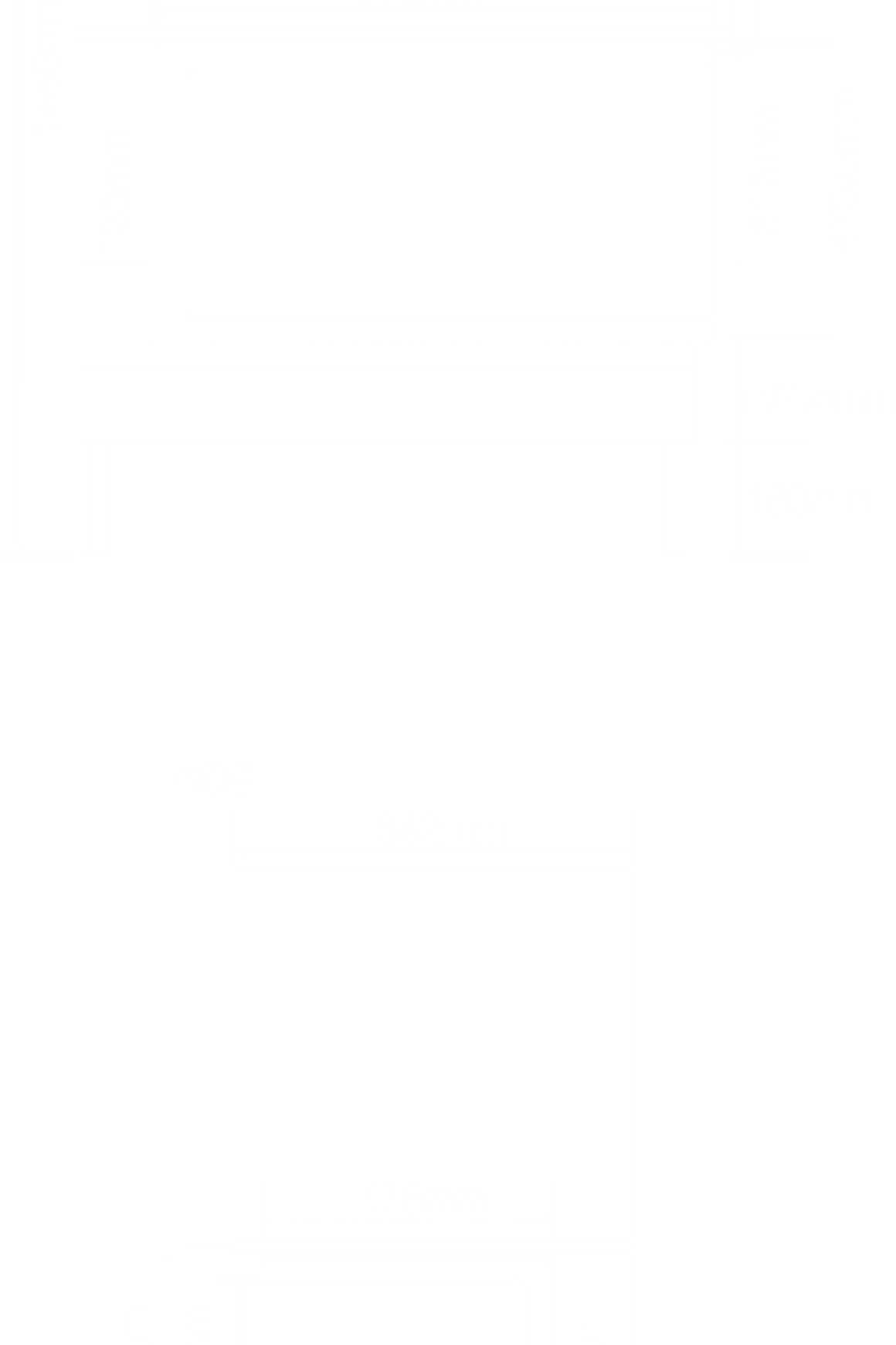 Axis H1200 VLD - Two Sided Fireplace dimensions