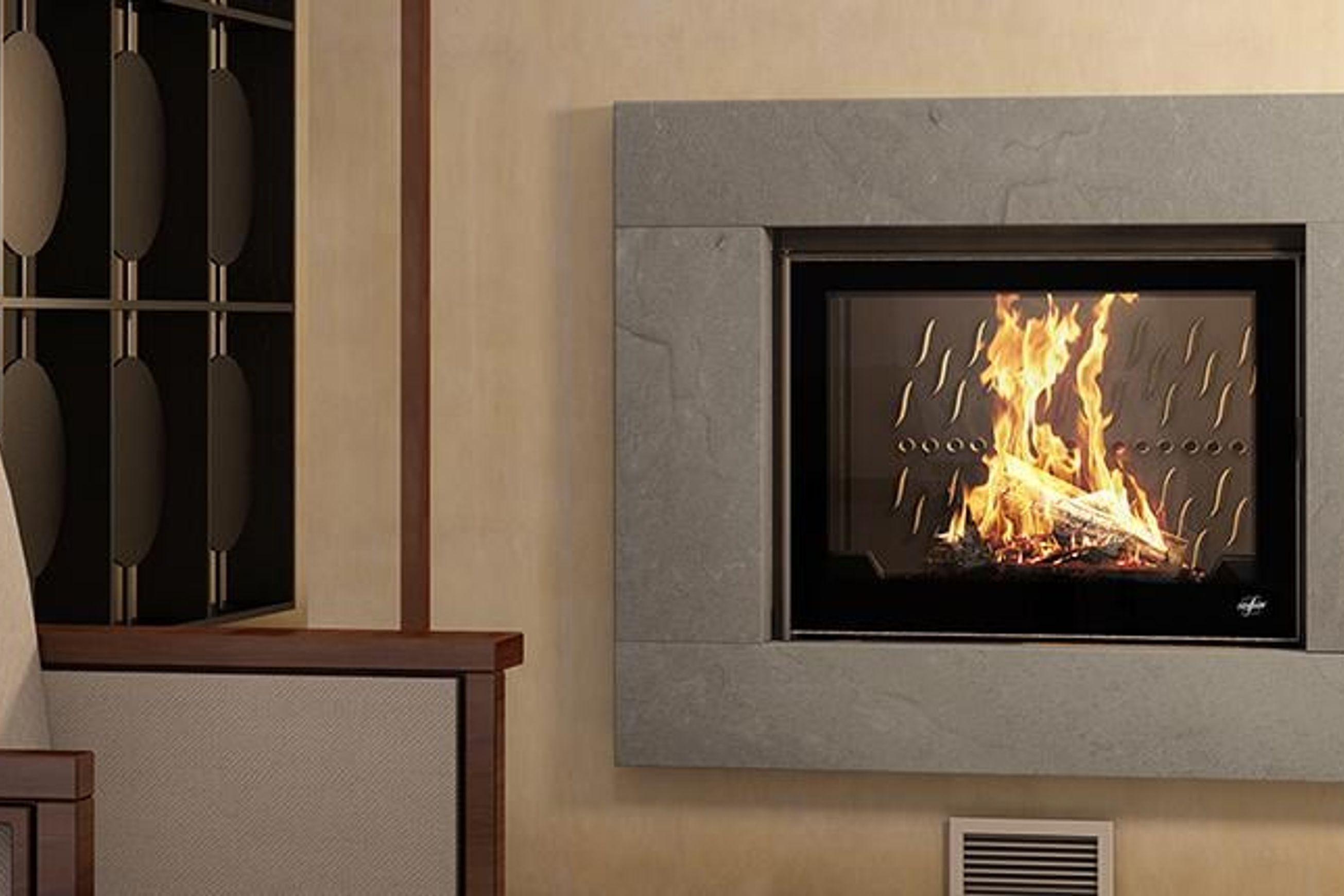 Seguin Europa 7 Blackline Cast Iron Fireplace