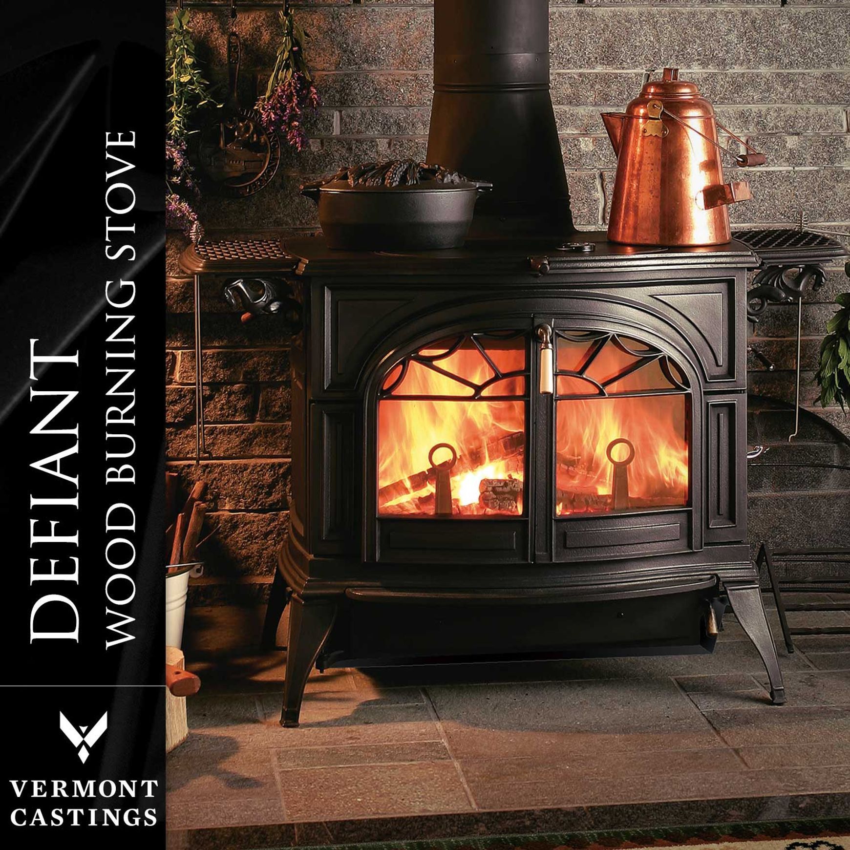 Defiant Slow Combustion Wood Fireplace