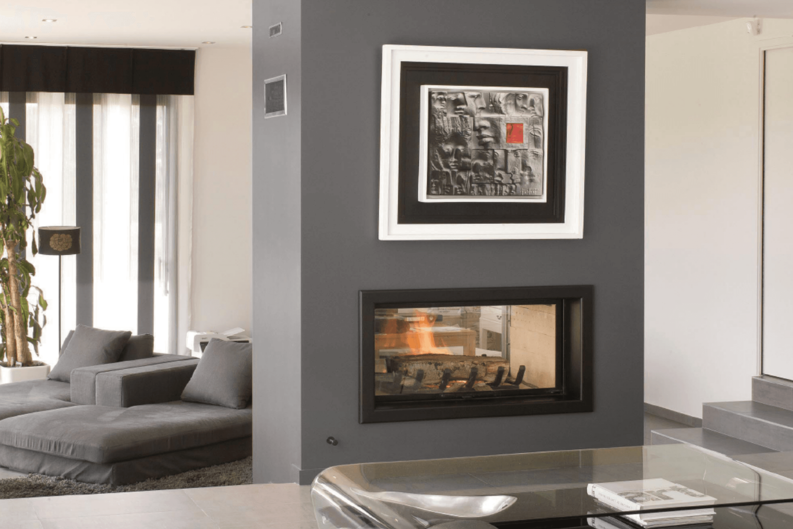 Axis H1600DS - Double Sided Fireplace